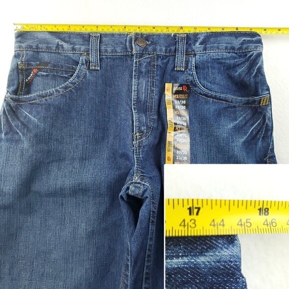 Ariat Work FR M3 Flame Resistant Jean Loose Straight CAT2 "33x30" Real 35x29 New - Picture 5 of 13
